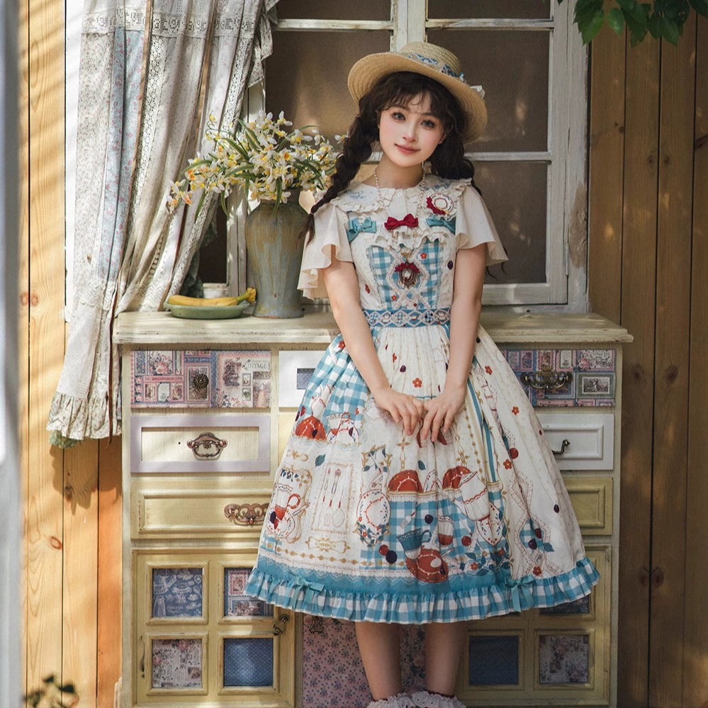 【予約販売】Picnic Tea Party ジャンパースカート