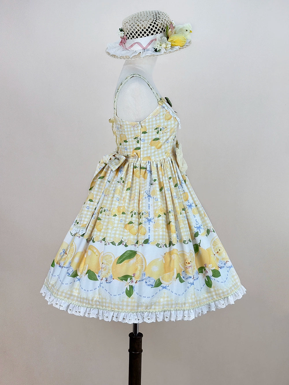 【予約販売】Lemon Sweetie プリントジャンパースカート・ミドル丈