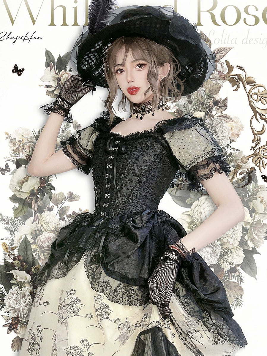 【販売期間終了】Withered Rose コルセットオーバースカート付き