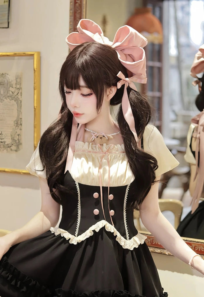 Sweetheart fake layered dress