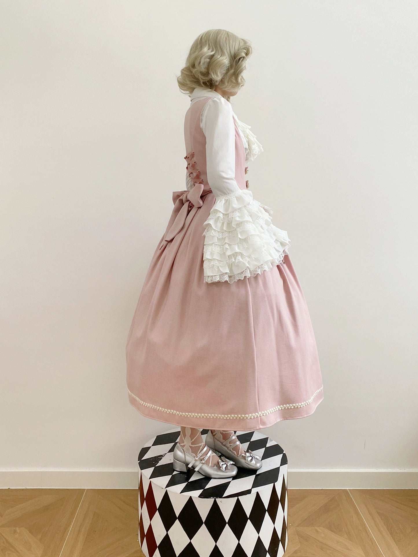 [Pre-orders available until 9/29] Bright Moon Corset Jumper Skirt, Plain Type [Pink]