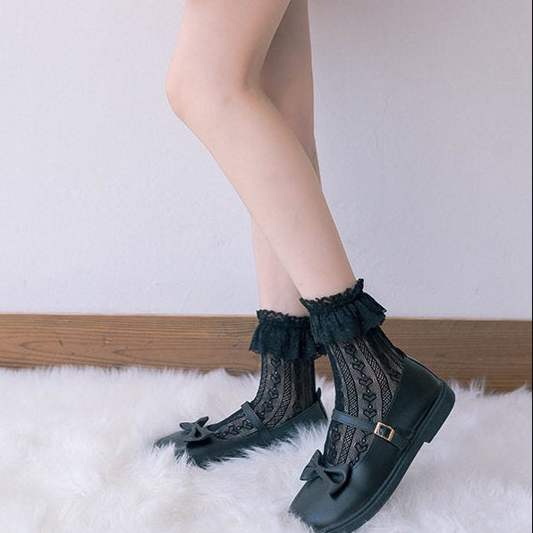 heart lace socks