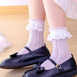 heart lace socks