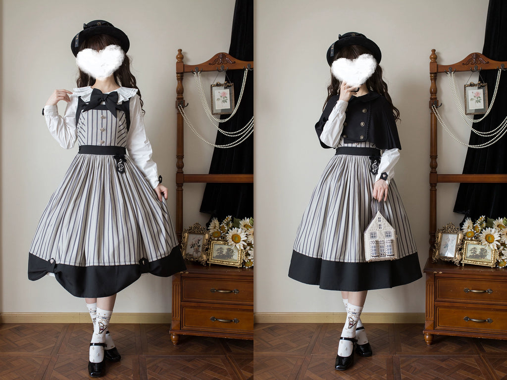 [Pre-orders available until 11/7] Twilight and Nightfall Striped Jumper Skirt