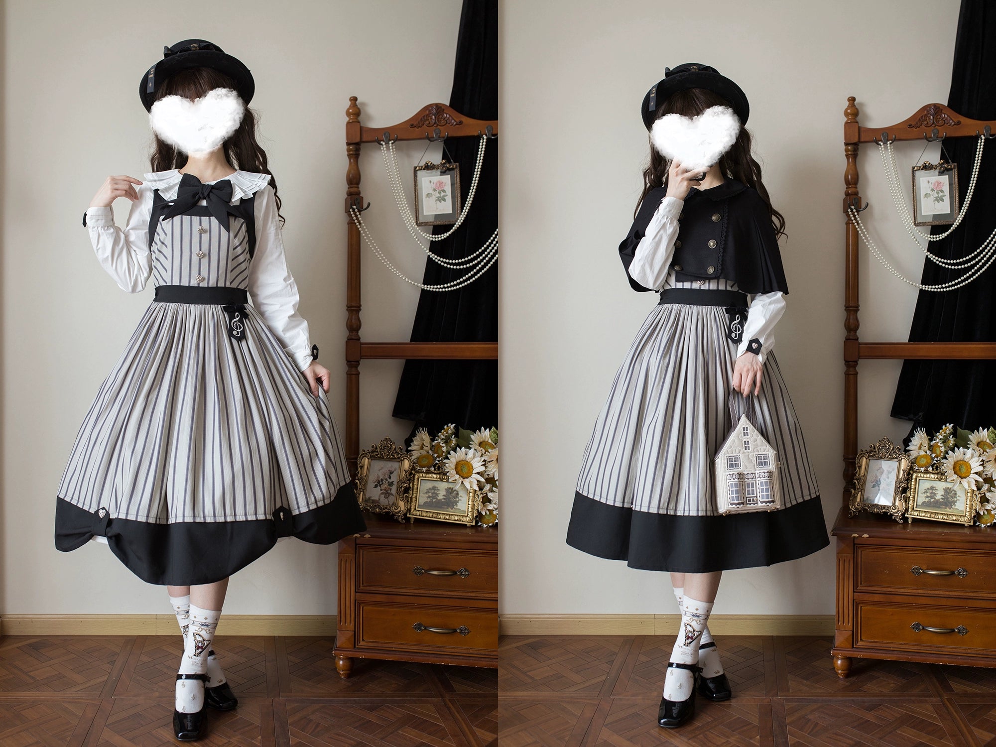 [Pre-orders available until 11/7] Twilight and Nightfall Striped Jumper Skirt