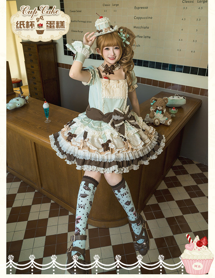 【受注予約1/26まで】Sweet Cup Cake ローウエストワンピース