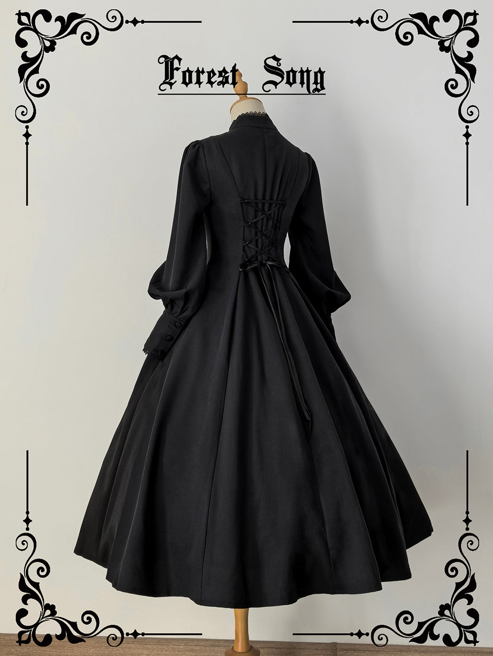 【受注予約1/11まで】Astraya エレガントブラックワンピース