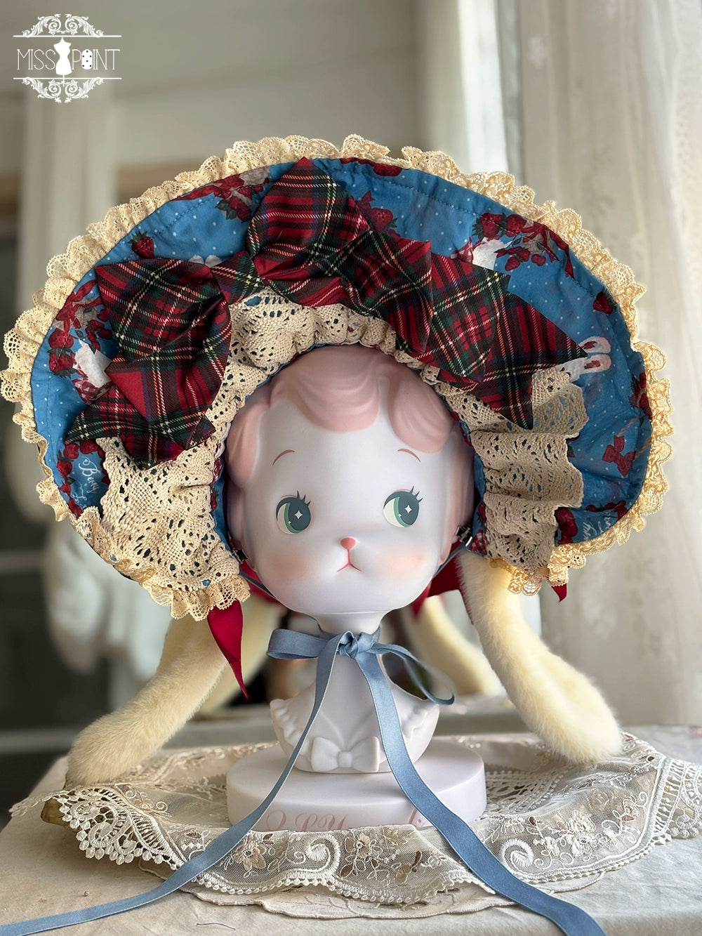 予約販売【同時購入のみ】Sweet Berry Rabbit ボンネット・カチューシャ・布ベルト