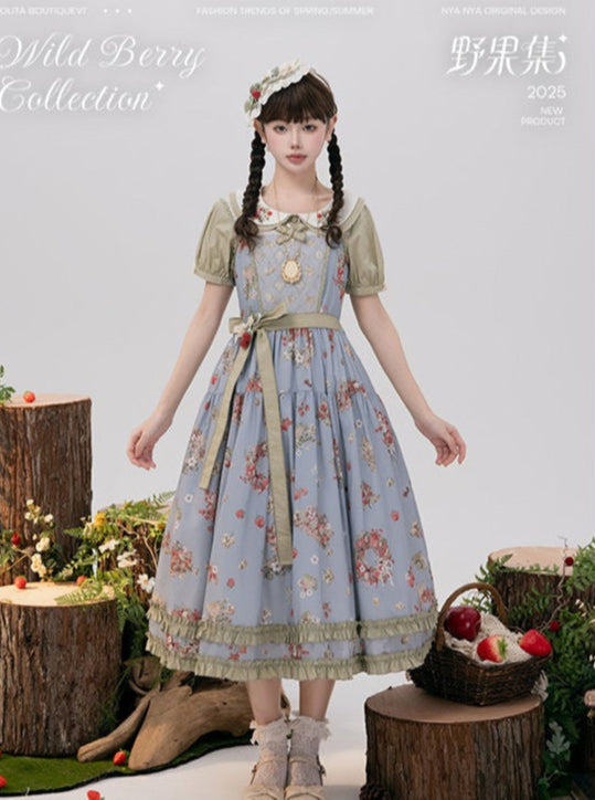 【受注予約4/23まで】Wild Berry Collection プリントジャンパースカート