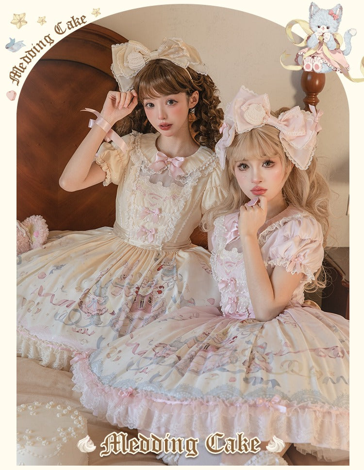 【受注予約12/26まで】Sweet Wedding Cake 刺繍ワンピース