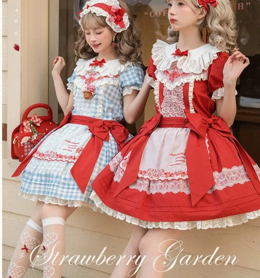 [Reservations until 4/24] Strawberry Basket round collar dress