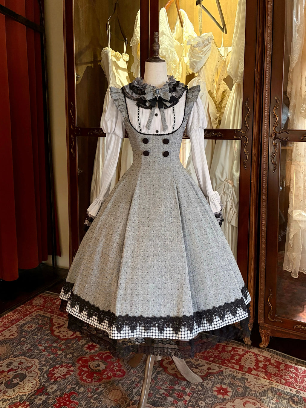 【受注予約6/17まで】Grey Poetry クラシカルジャンパースカート