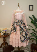 [Pre-orders available until 2/19] Cat Rose Tea Party Ruffled Long Sleeve Blouse