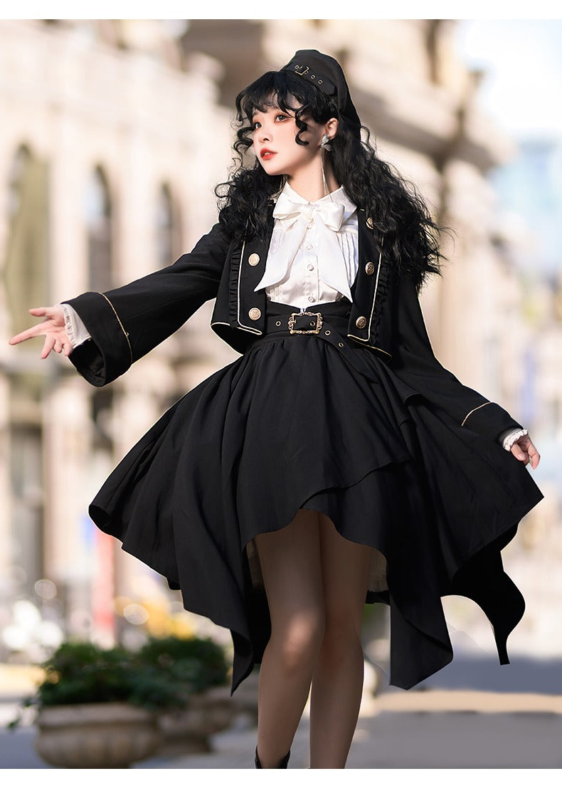 【予約販売】Tomorrow's Pledge 制服風ストラップスカートセットアップ