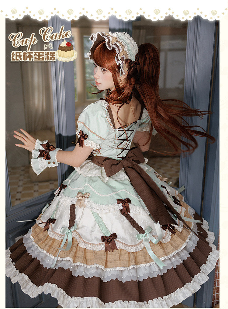 【受注予約1/26まで】Sweet Cup Cake レースとリボンのワンピース