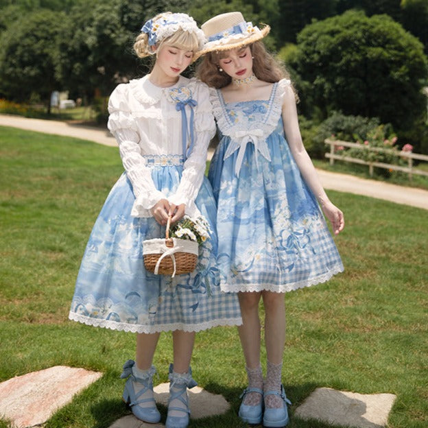 【再販・受注予約7/16まで】Daisy and Sky ハイウエストジャンパースカート