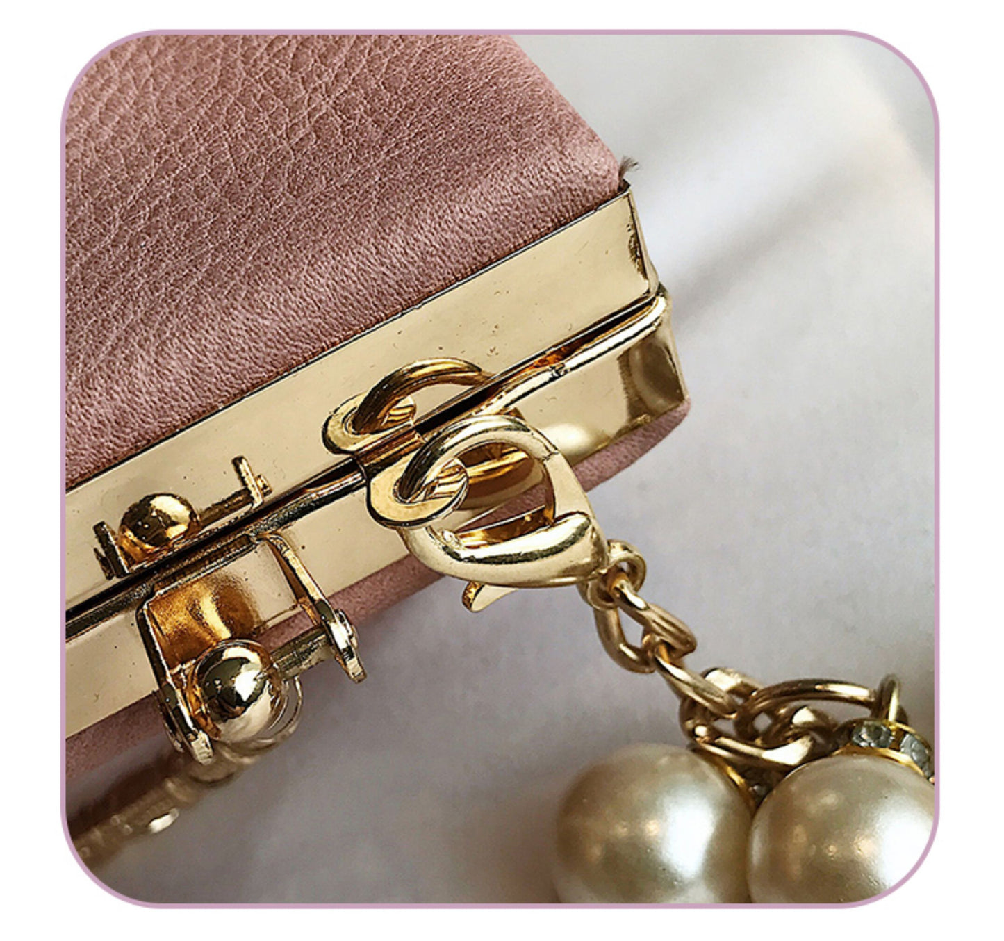 アンティーク風天使のチェーンミニバッグ