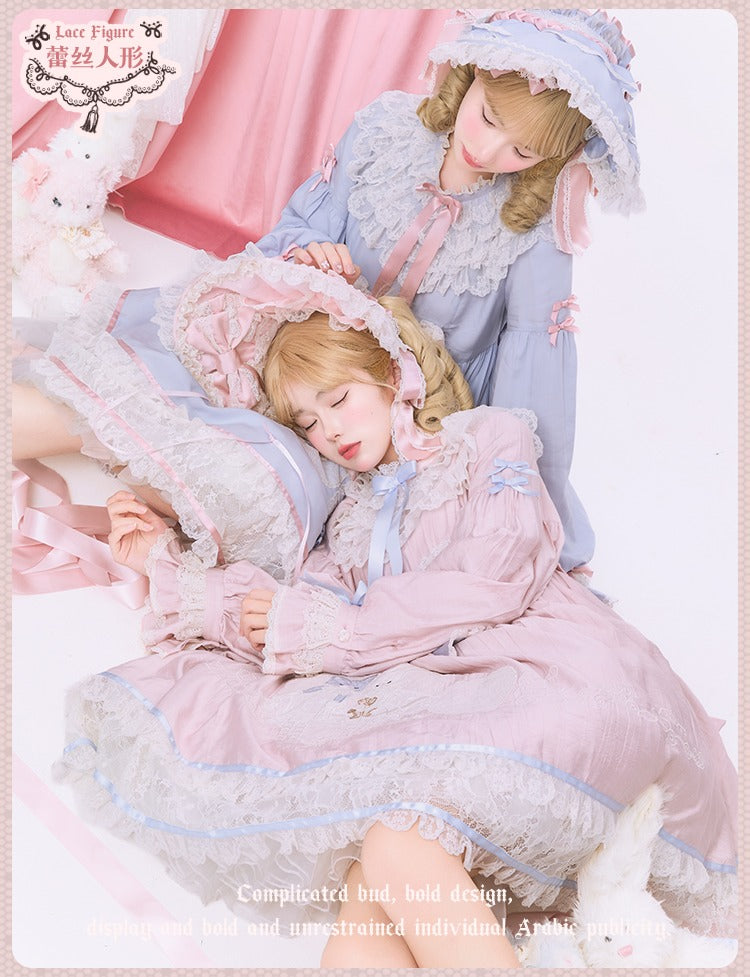 【再販・受注予約12/23まで】Lace Figure アップリケワンピース