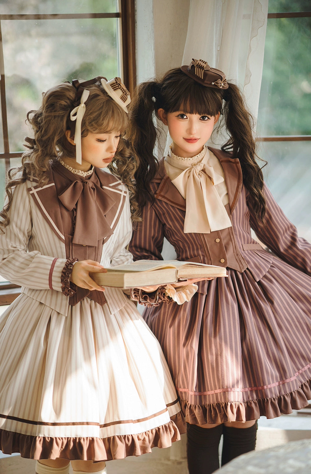 【予約販売】Classic Chocolat Stripe ストライプスカート・ショート丈