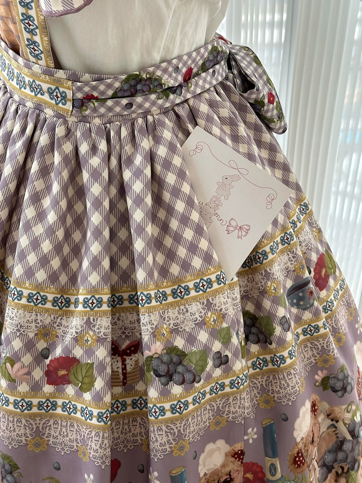 [Pre-orders available until 10/16] Grape Bear Overall Skirt