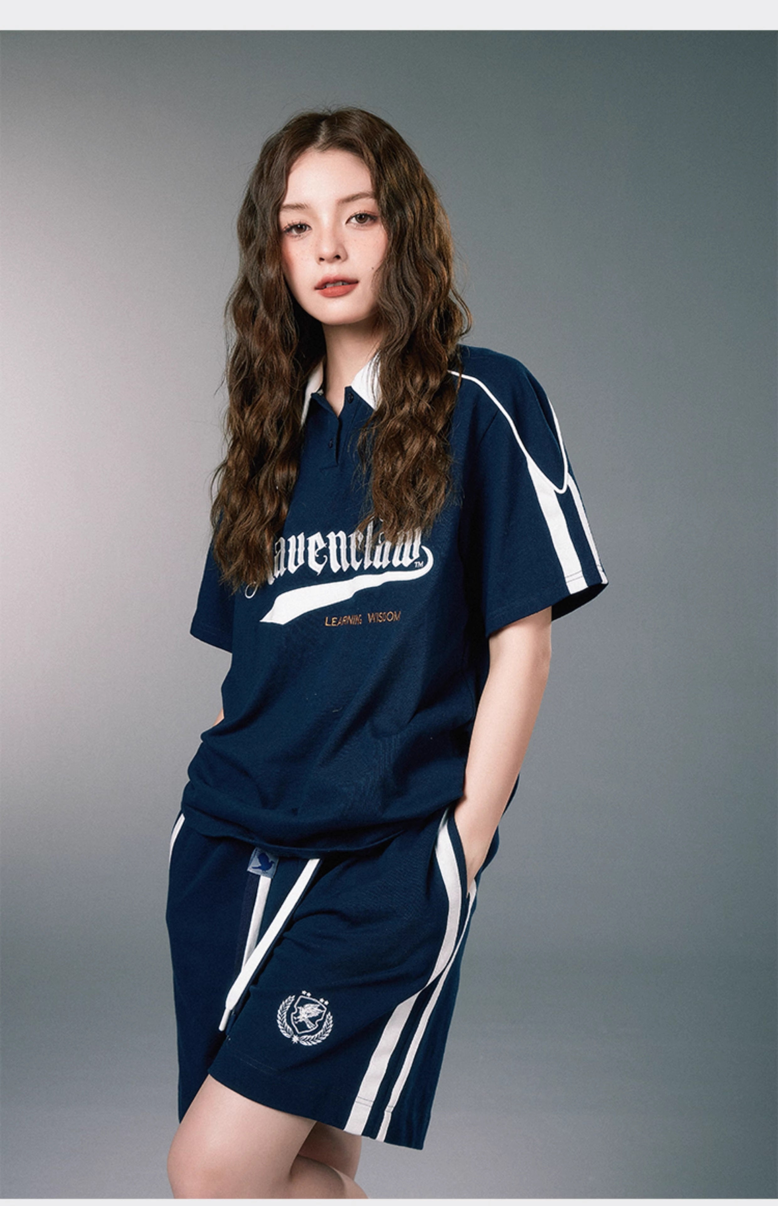 [Pre-oder] Hogwarts School of Witchcraft and Wizardry Loose fit collared top and shorts