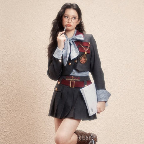 [Pre-order] Hogwarts School of Witchcraft and Wizardry Metal Button Miniskirt