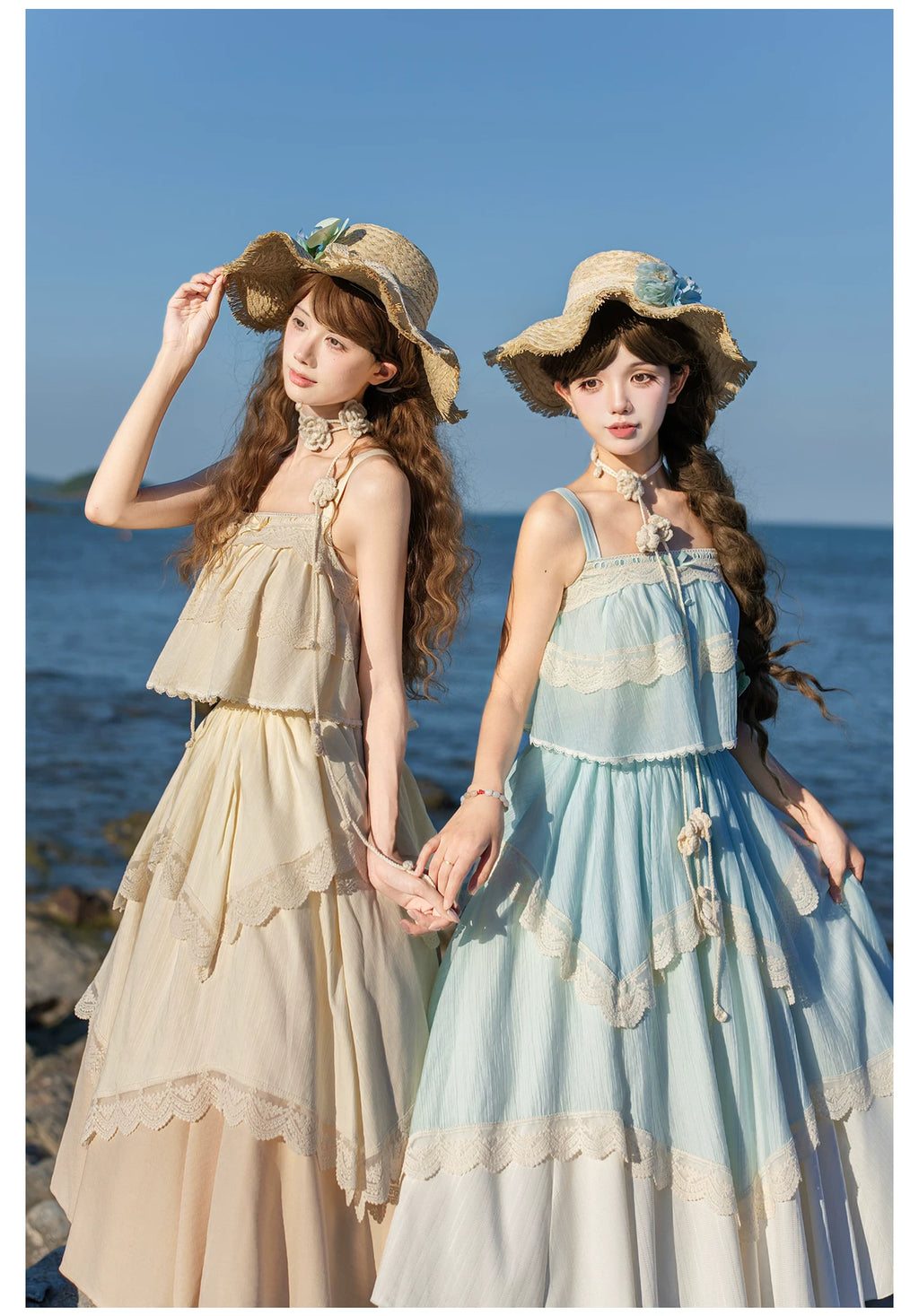 Bluebell Summer キャミソールトップスとロングスカートのセットアップ・帽子付き