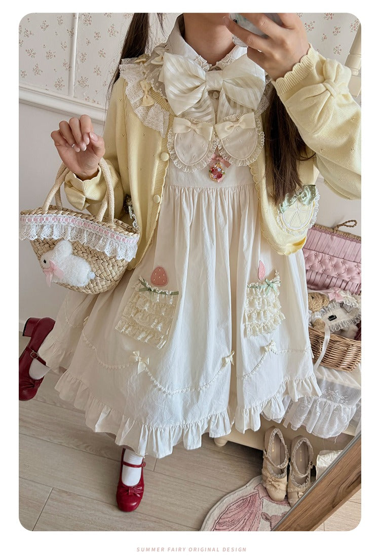 [Pre-orders available until 2/10] Swing Strawberry Angel Apron Jumper Skirt