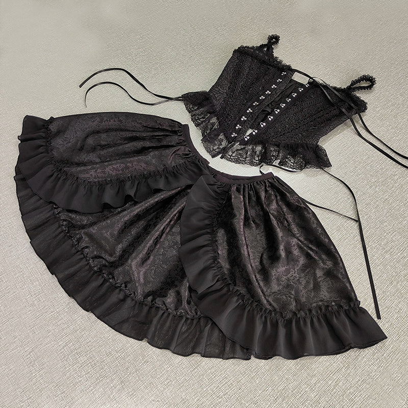 【販売期間終了】Withered Rose コルセットオーバースカート付き