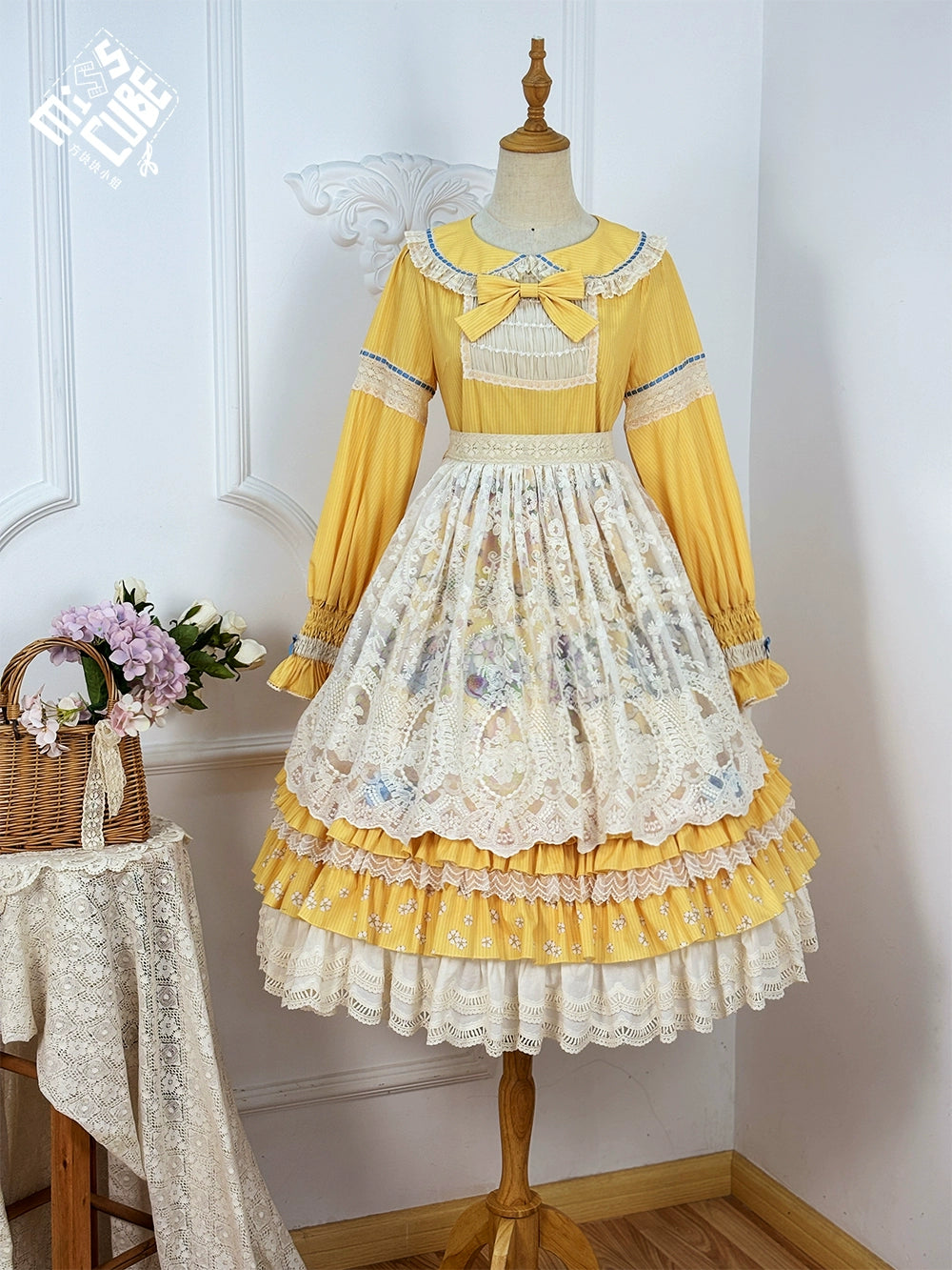 【予約販売】Sweetie Sheep フリルワンピース・プリントタイプ