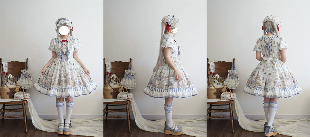 Antique Dessert Room 半袖ワンピース