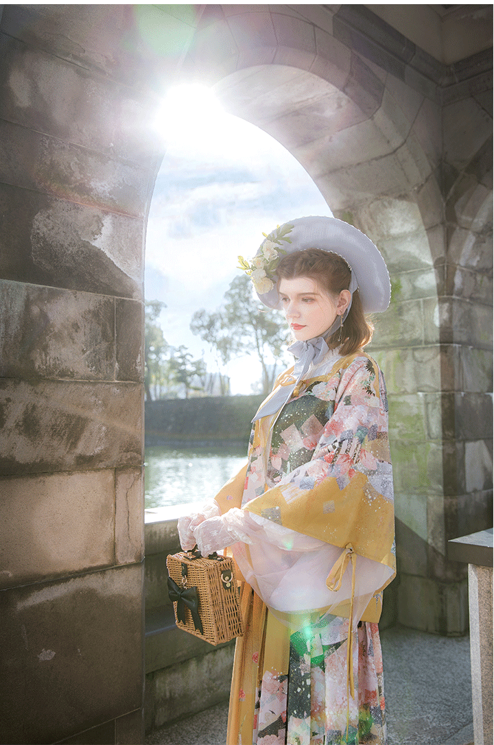 Japanese Lolita Moss Peach Blooming Elegant Haori