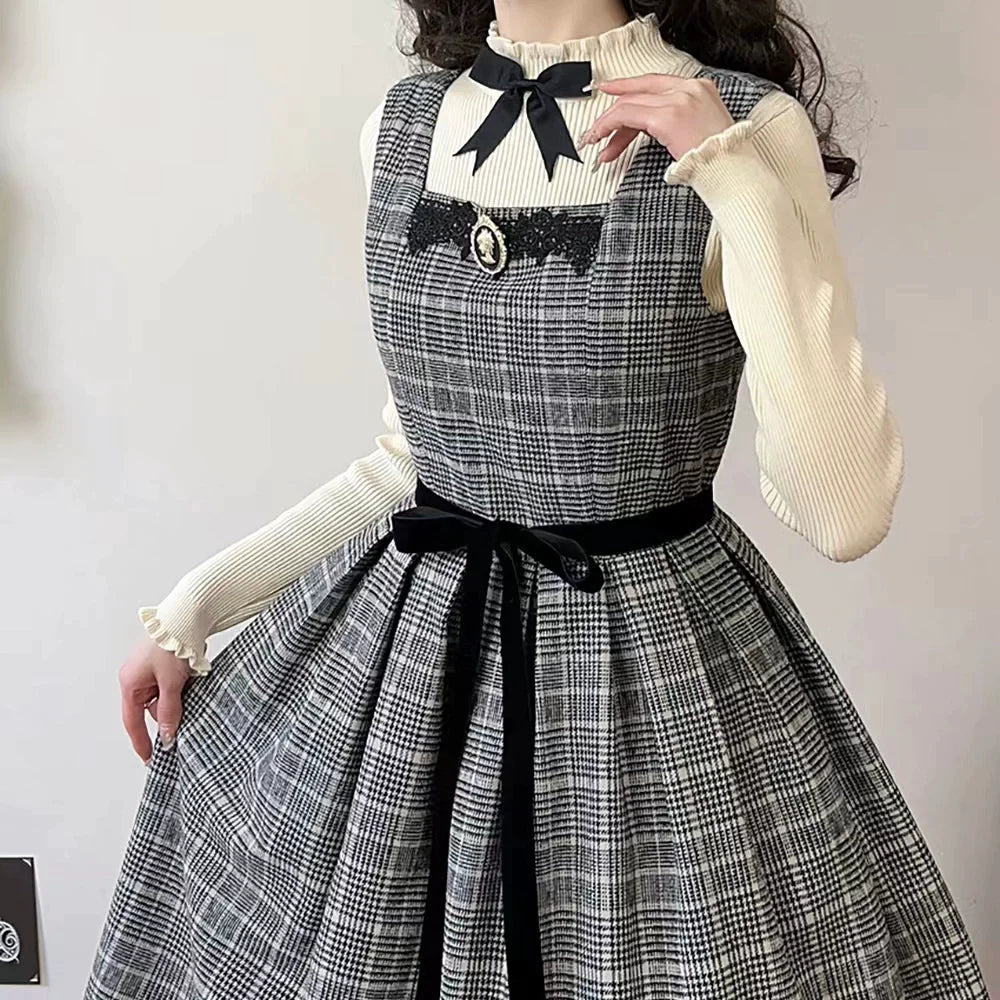 【予約販売】Earl Gray チェックのジャンパースカート