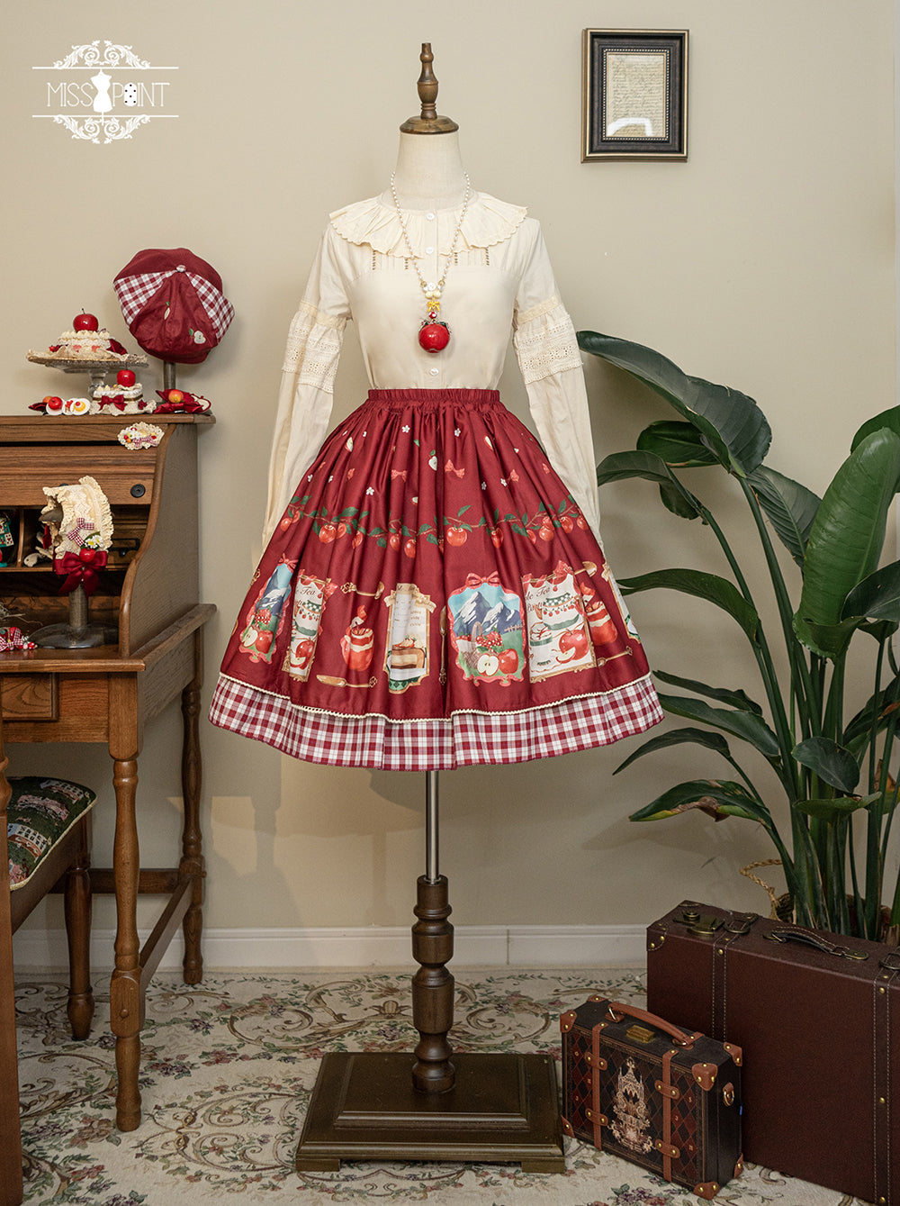 【予約販売】Apple Garden バイエルン風リバーシブルスカート