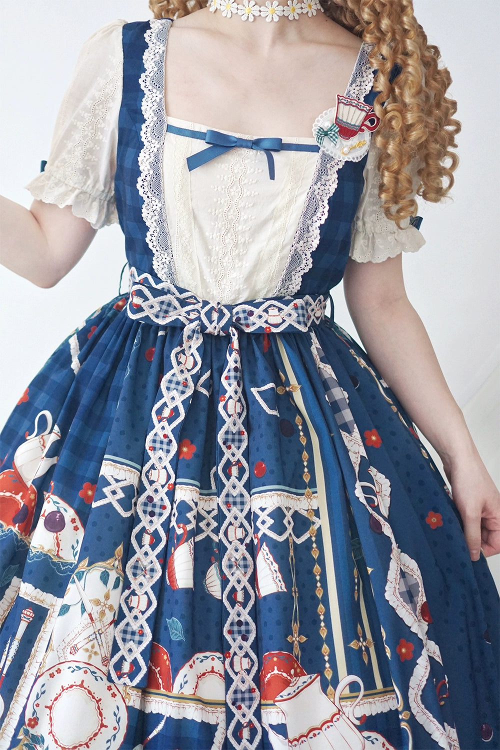 【予約販売】Picnic Tea Party スクエアネックワンピース