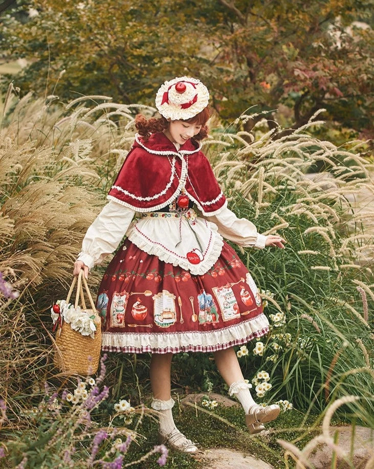 【予約販売】Apple Garden バイエルン風ジャンパースカート