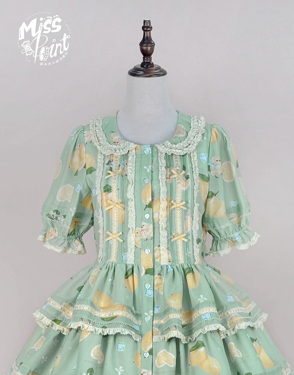 【予約販売】Lemon Sweetie プリント半袖ワンピース・ラグジュアリータイプ