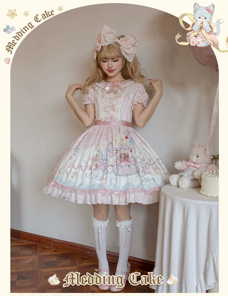 [Pre-orders available until 12/26] Sweet Wedding Cake Embroidered Dress