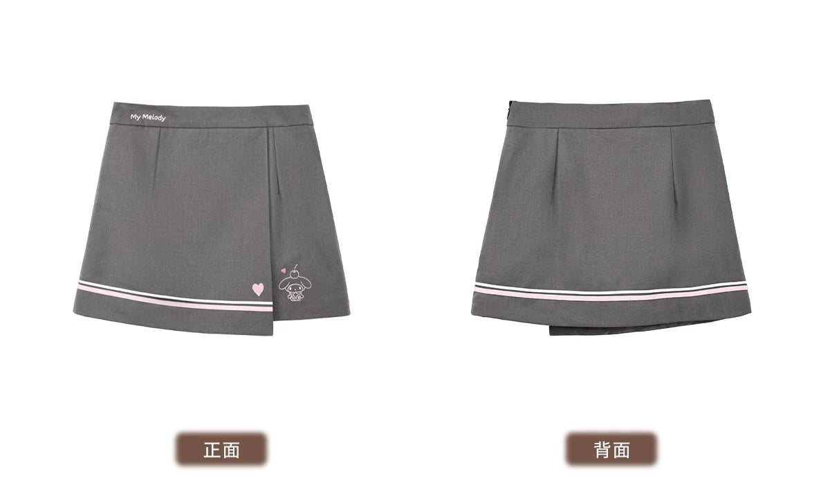 サンリオ マイメロディ セーラーカラー半袖シャツとスカートのセットアップ