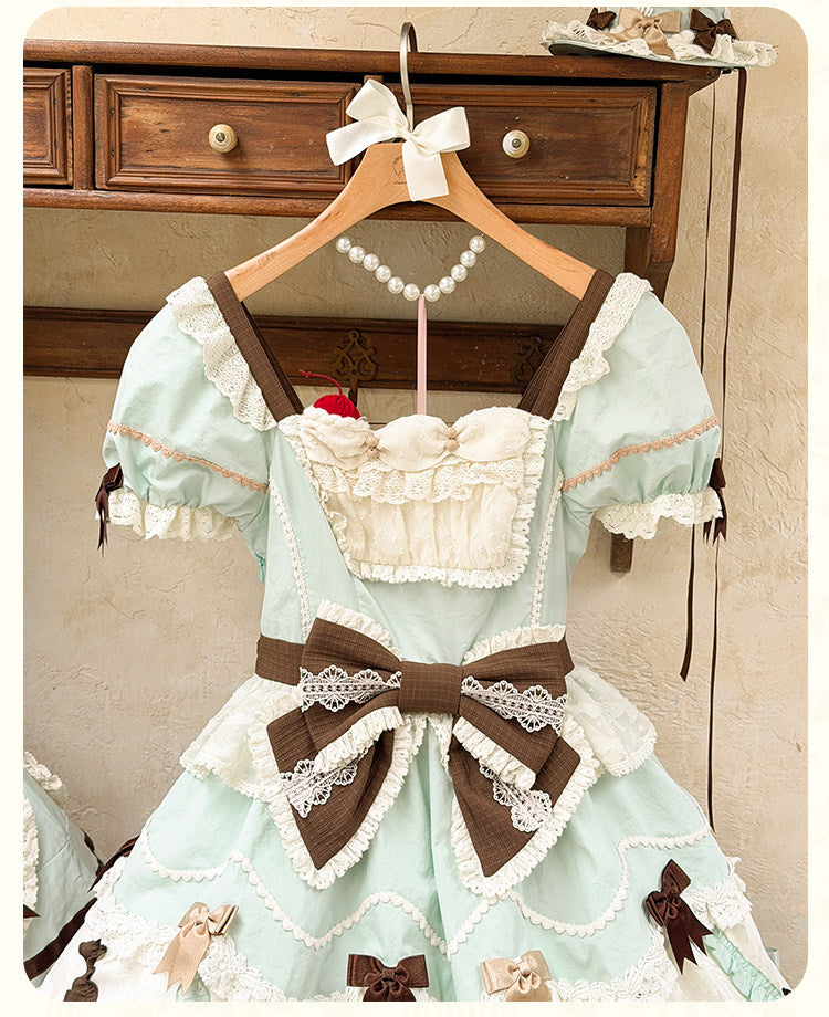 【受注予約1/26まで】Sweet Cup Cake レースとリボンのワンピース