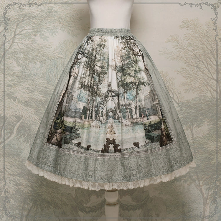 [Sales period ended] Fantasy Garden Print Skirt