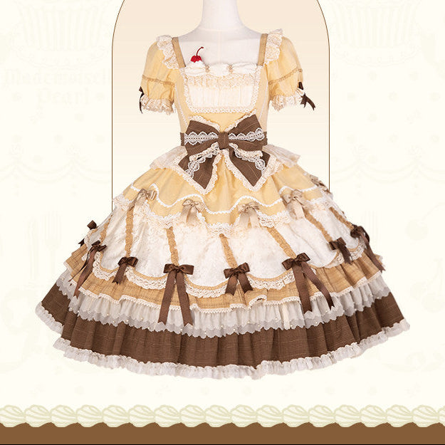 【受注予約1/26まで】Sweet Cup Cake レースとリボンのワンピース