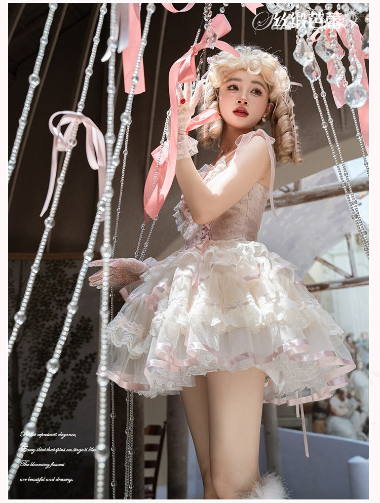 【受注予約1/23まで】Silk Ballet ジャンパースカート・ショート丈