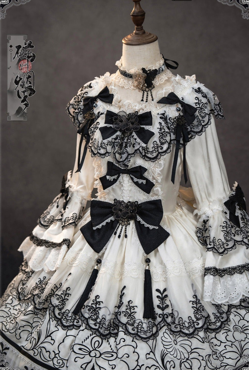 【受注予約8/27まで】Cizhou Ware Black ラグジュアリードレス・ショート丈