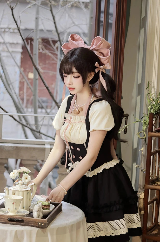 Sweetheart fake layered dress