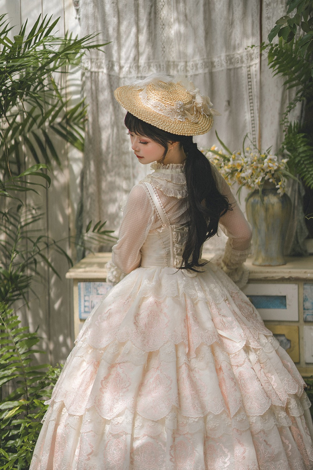 【受注予約9/25まで】Noble Garden 刺繍ジャンパースカート