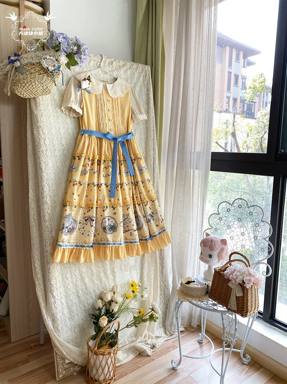 【予約販売】Sweetie Sheep フェイクレイヤードワンピース