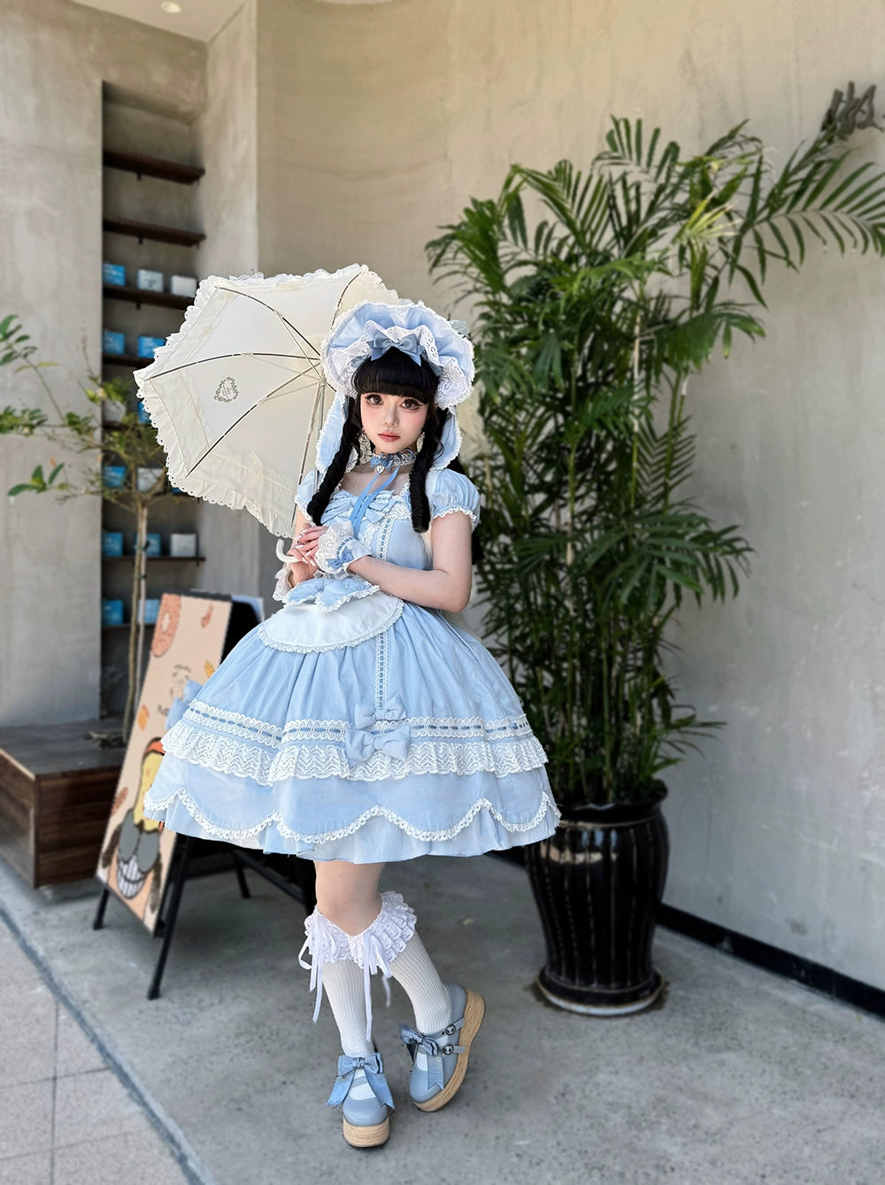 【予約販売】Antique Petal Rabbit リボンワンピース