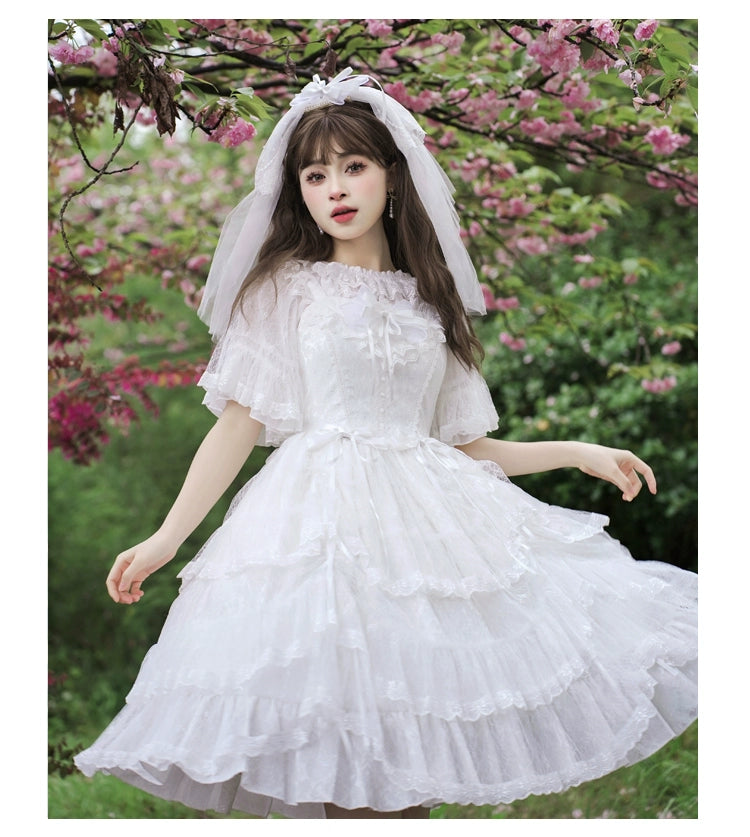 June Bride フラワーレースジャンパースカート 全4色