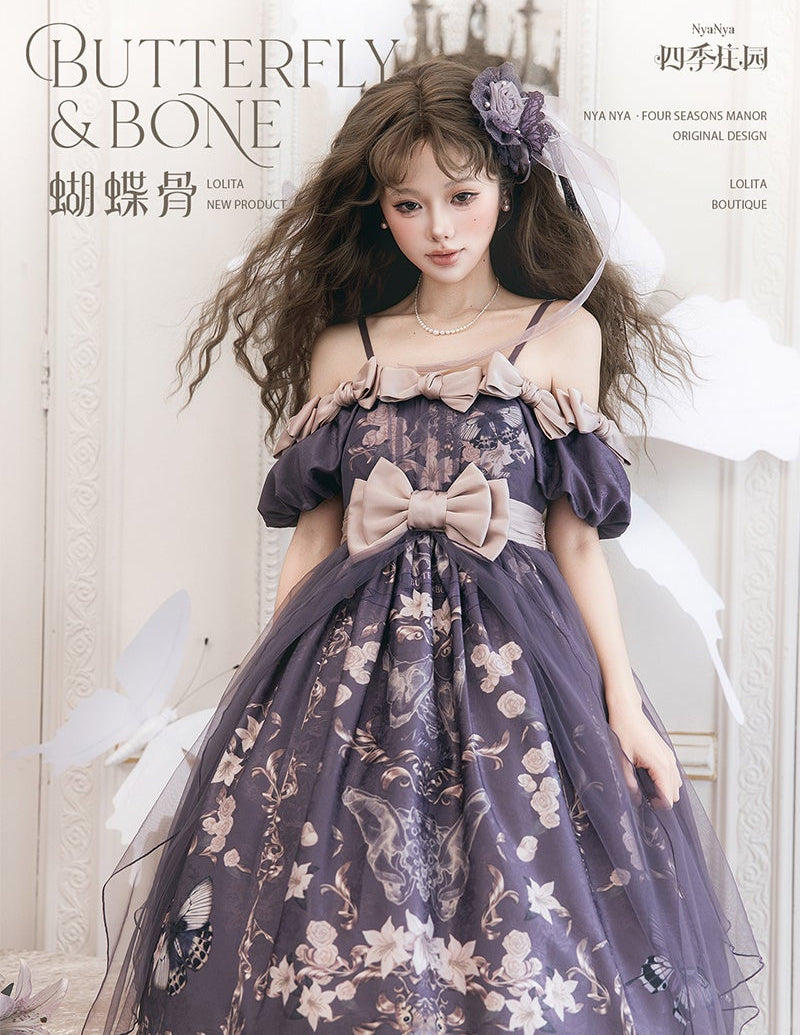 【受注予約11/19まで】Butterfly and Bone 半袖ワンピース